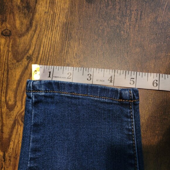 Tahari Jeans Size 8 Kelly Classic Skinny Mid Rise Medium Dark Wash Stretch Denim - Picture 10 of 11